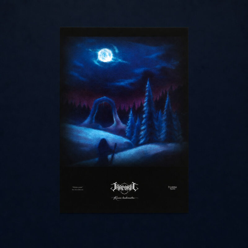 High-quality Jääportit poster featuring the Kauan koskematon album cover art on a minimalist background.