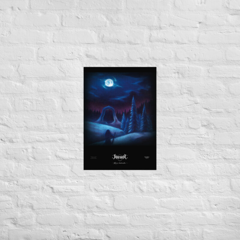 High-quality Jääportit poster featuring the Kauan koskematon album cover art on a minimalist background.