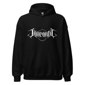 Jääportit logo unisex heavy blend hoodie with front pouch pocket and drawstring hood